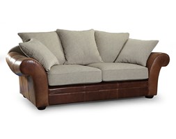 Sofa Estelia Conti 3-os., naturalna skóra, tkanina