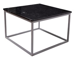 Kwadratowy, marmurowy stolik kawowy połączony ze stalą. Do salonu lub przedpokoju. Wysokość stolika 42cm