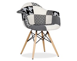 FOTEL PATCHWORK CZARNO-BIAŁY 132-PK8 DSW