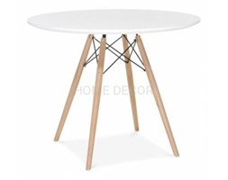 NOWOCZESNY STÓŁ BIAŁY OKRĄGŁY 80 CM 130 DSW