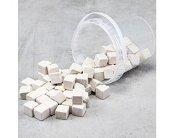 Kamienie KUBIK kość słoniowa 20x20 mm - BOX 1,5 kg