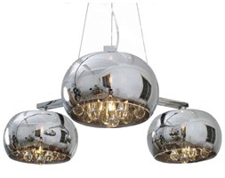 Dekoracyjna LAMPA wisząca CRYSTAL P0076-03R-F4FZ Zumaline szklana OPRAWA moonlight lustrzana łezki sople glamour chrom