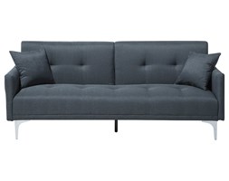 Sofa z funkcją spania tapicerowana szaroniebieska LUCAN
