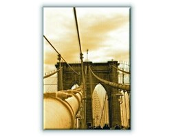 New York - Brooklyn Bridge - Obraz na płótnie