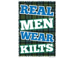 Szkocja - Prawdziwi Mężczyźni noszą Kilt - plakat