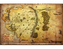 The Hobbit Mapa Śródziemia - plakat