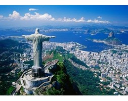 Corcovado und Christusstatue, Rio de Janeiro, Brasilien - fototapeta