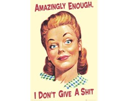 Ephemera I Don't Give A Shit - retro plakat