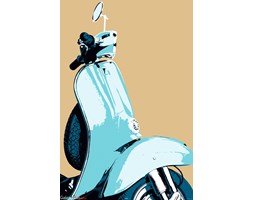 Skuter Vespa - close up - plakat