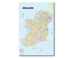 Map Of Ireland - Obraz na płótnie