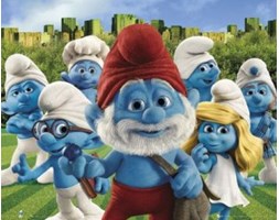 Smerfy - grupa - plakat