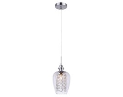LAMPA wisząca PIRITA C CR MDM2286/1C CR Italux szklana OPRAWA dekoracyjna ZWIS glamour crystal przezroczysty