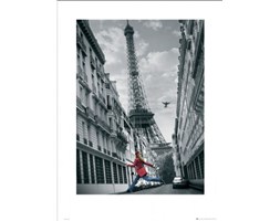 Paryż girl skipping - reprodukcja