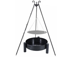 FARMCOOK Patelnia ogniskowa VIKING na trójnogu 56 cm + Palenisko 60 cm