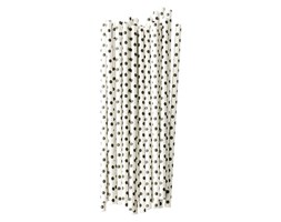 Papierowe słomki Miss Étoile Black Dots, 25 szt.