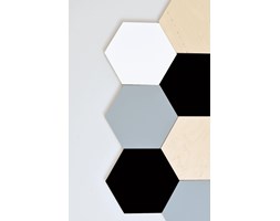 Panel ścienny hexagon szary duży - nuki