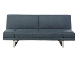 Sofa rozkładana tapicerowana szaro-niebieska YORK