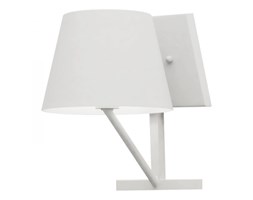 DESIGNERSKI KINKIET Z ABAŻUREM LAMPA ŚCIENNA METAL BEŻOWY DO SYPIALNI I SALONU