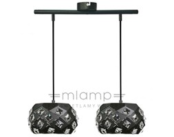 Wisząca LAMPA glamour DELPHI 32-57792 Candellux metalowa OPRAWA zwis z kryształkami crystal diamenty czarny