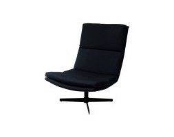 KRZESŁO LOUNGE CZARNE - HK LIVING