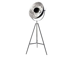 Lampa podłogowa Gravity czarna ze srebrnym wnętrzem 170 cm