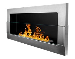 Biokominek Astralis 90x40 cm z certyfikatem TÜV Inox
