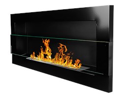 Biokominek Astralis 90x40 cm z certyfikatem TÜV Czarny połysk