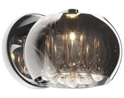 Kinkiet LAMPA ścienna CRYSTAL W0076-01D-F4FZ Zumaline szklana OPRAWA moonlight glamour z kryształkami chrom