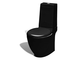 vidaXL Czarna ceramiczna muszla klozetowa