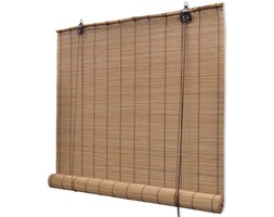 vidaXL Brązowa bambusowa roleta 140 x 160 cm