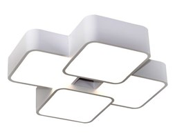 MCODO :: Nowoczesny plafon LED LIGHTSPACE 4 unikalny design 36W, z barwą światła led 4000K, biały Nowość