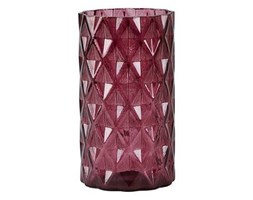Wazon szklany Bordeaux II dark pink