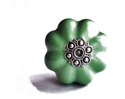 Gałka meblowa Flower Green