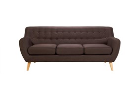 Sofa trzyosobowa tapicerowana czekoladowa MOTALA