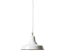 LAKIEROWANA LAMPA WISZĄCA YORK BIAŁA 35 CM