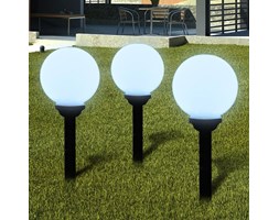 vidaXL Ogrodowe lampy solarne LED 20cm, 3szt z uziemieniem Spike