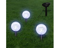 vidaXL Lampy ogrodowe LED (3szt) z panelem solarnym