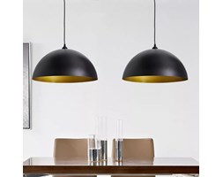 vidaXL Półokrągłe lampy sufitowe, 2 szt., regulowana długość, czarne