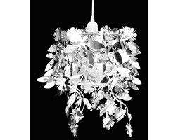 vidaXL Lampa wisząca z abażurem w kształcie liści 21,5 x 30 cm srebrna