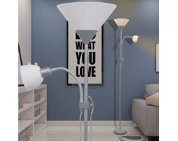 vidaXL Lampa podłogowa szara