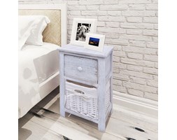 vidaXL Szafki nocne 2 szt., drewniane, białe