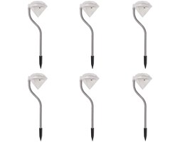vidaXL Lampki solarne ogrodowe LED 6 szt, 9x7,8x29,5 cm