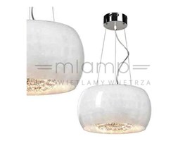 LAMPA wisząca LEXUS 400S bianco Orlicki Design szklana OPRAWA quince zwis z kryształkami crystal biały
