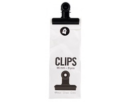 Klips Biurowy Czarny Mat 8 Sztuk