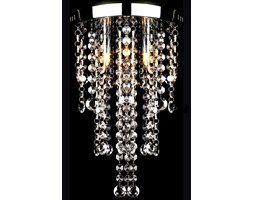 vidaXL Biała metalowa lampa z kryształami