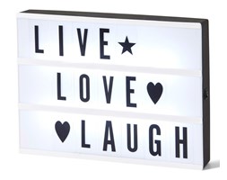 Tablica lightbox LED z literami