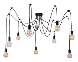SPIDER-Lampa wiszaca 9 Zródel Czarny z zarówkami Ø Regulowany