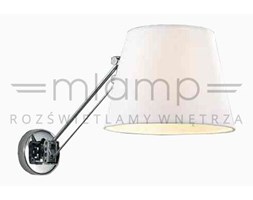 Kinkiet LAMPA ścienna PESSO parete bianco Orlicki Design abażurowa OPRAWA na regulowanym ramieniu zyta biała