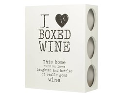 Dekoria Skrzynka- stojak na wino White 24x10,5x30cm, 24 × 10,5 × 30 cm