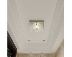 vidaXL Kwadratowa lampa sufitowa, szklana, kryształowa